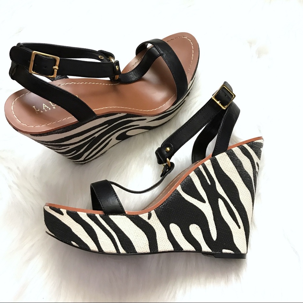 Lauren by Ralph Lauren zebra wedges